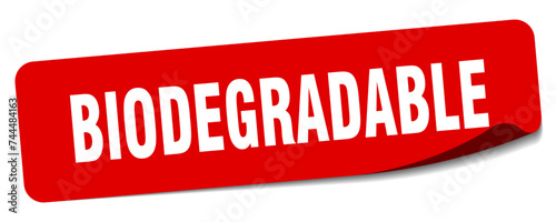 biodegradable sticker. biodegradable label