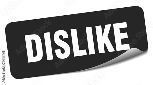 dislike sticker. dislike label