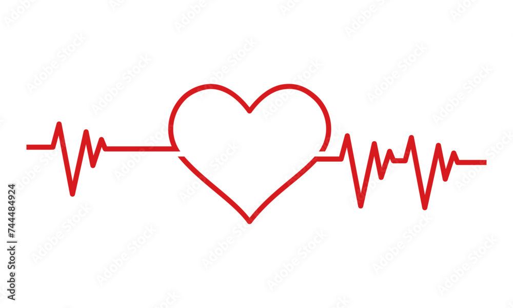 Beat heart design logo template illustration Beat heart design logo template illustration