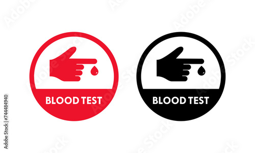 Blood test design logo template illustration