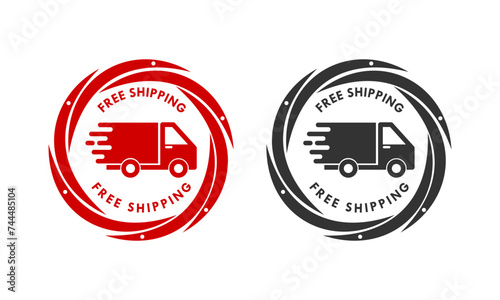 Free shipping logo template illustration