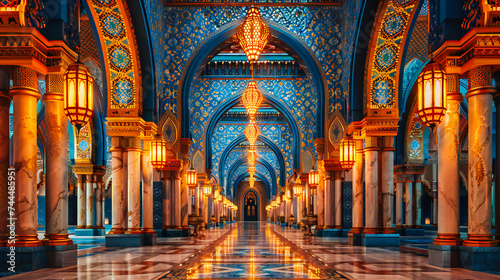 Ancient wisdom meets architectural grandeur in a mosques detailed artistry, a testament to cultural heritage and religious devotion