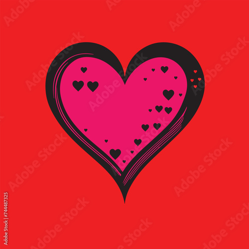 heart with a pink heart, vector art