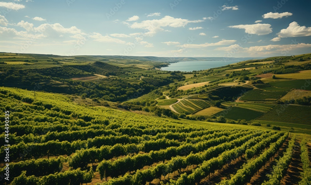 vineyards in mountain valleys and lakes
