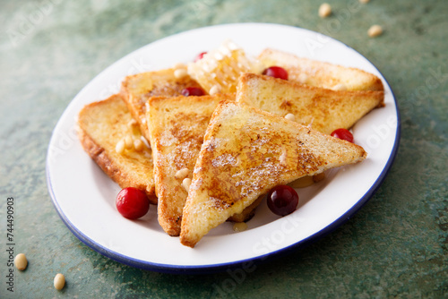 Traditional homemade French toast