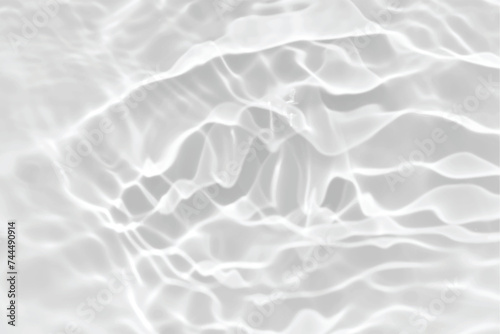 White water surface texture with ripples, splashes, and bubbles. Abstract summer banner background Water waves in sunlight with copy space cosmetic moisturizer micellar toner emulsion. White water. photo