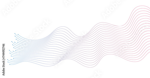 abstract wavy lines background element. Suitable for AI, tech, network, science, digital technology theme 