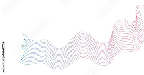 abstract wavy lines background element. Suitable for AI, tech, network, science, digital technology theme 