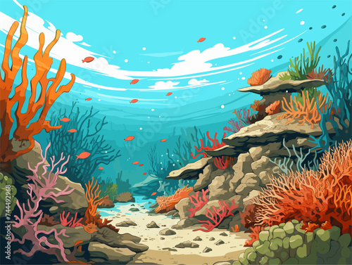 coral reef and fishes