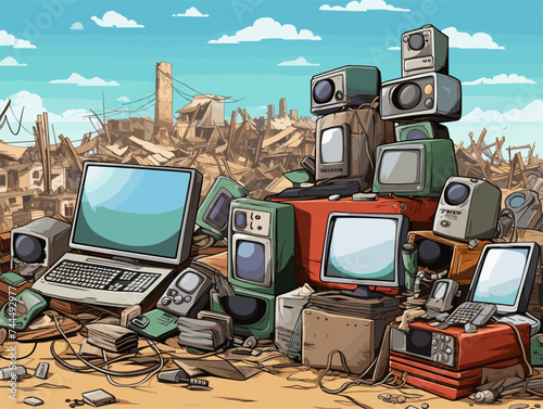 lots of e-waste