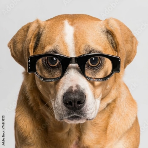 Dog wearing glasses © VisualVerse