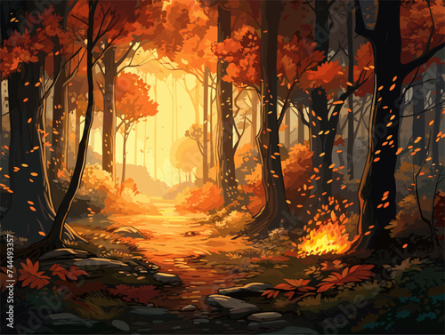 a forest on fire