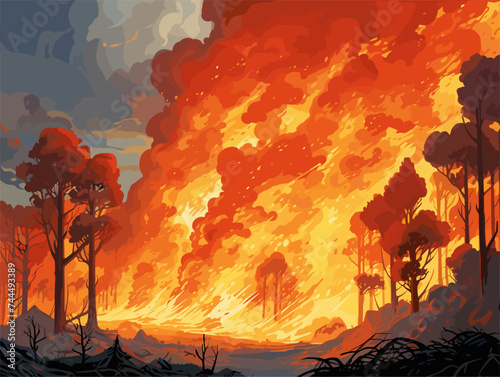 a forest on fire