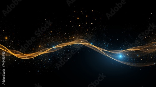 Vibrant particle wave visualization with sound and music loop effect for dynamic audio experience photo
