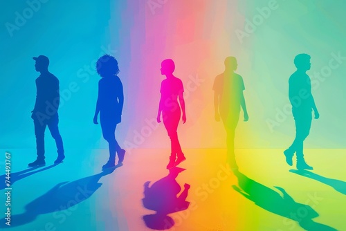 LGBTQ Pride light cyan. Rainbow mimi pink colorful permissive diversity Flag. Gradient motley colored political equality LGBT rights parade festival celebratory pride community equality
