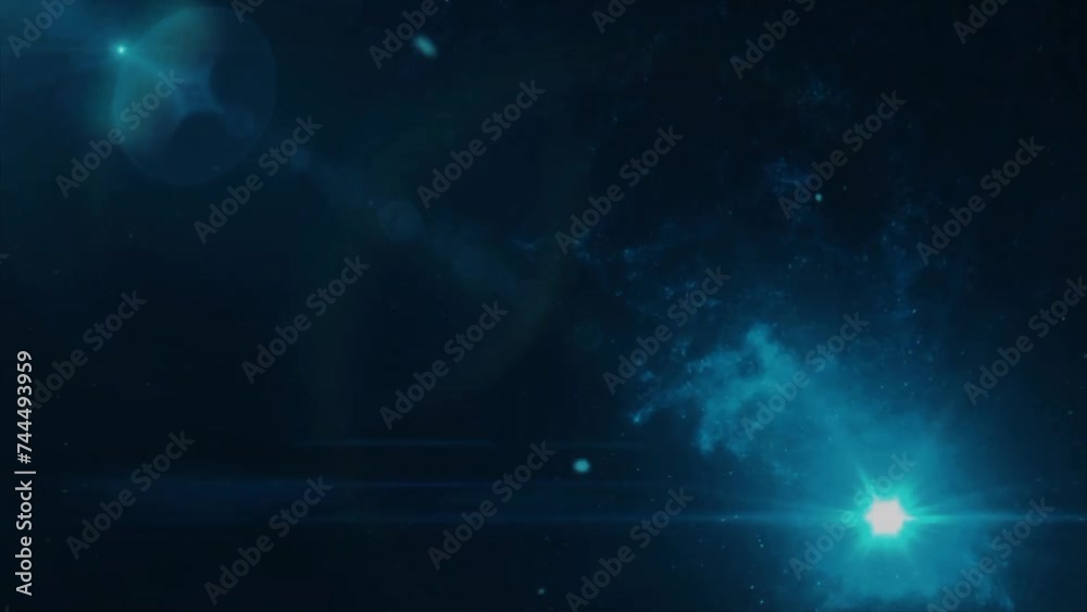 Blue Dust particles lights blinking animation background 