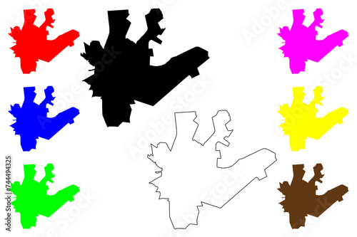 Araras city (Federative Republic of Brazil, Sao Paulo state) map vector illustration, scribble sketch Araras map