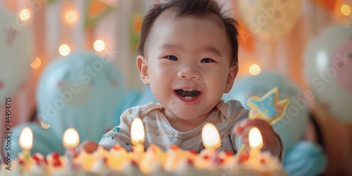 Little boy celebrate birthday 
