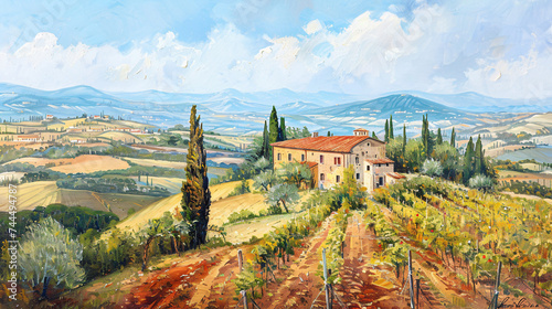 Italian landscape of Tuscany.