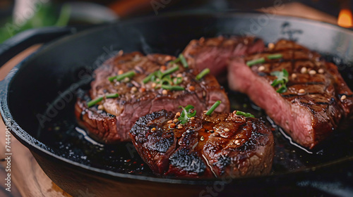 Japanese beef steak grilled.