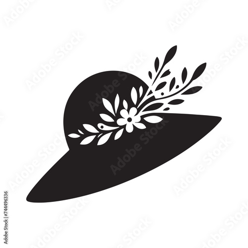 Easter Bonnet Silhouette Spectacle - A Theatrical Display of Shadows and Joyous Atmosphere with Easter Bonnet Vector - Easter Vector
