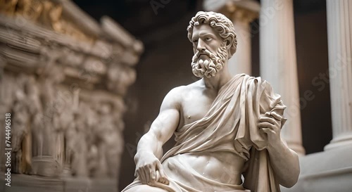 Exploring Ancient Greek Art: Male Statues and Sculptures Echoing History photo