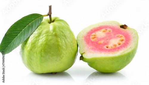 Fresh guava fruit with isolated on white background