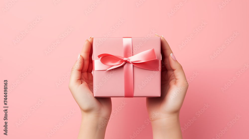 Person Holding a Gift Person Holding a Gift