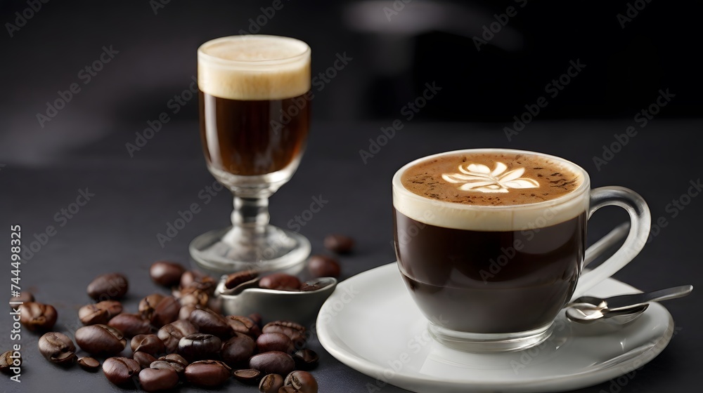 cup of coffee with chocolate, ai generated cup of coffee with chocolate, ai generated