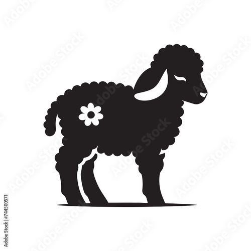 Spine-Chilling Easter Lamb Set of Silhouette - Unveiling the Elegance of Festivity through Easter Lamb Illustration

