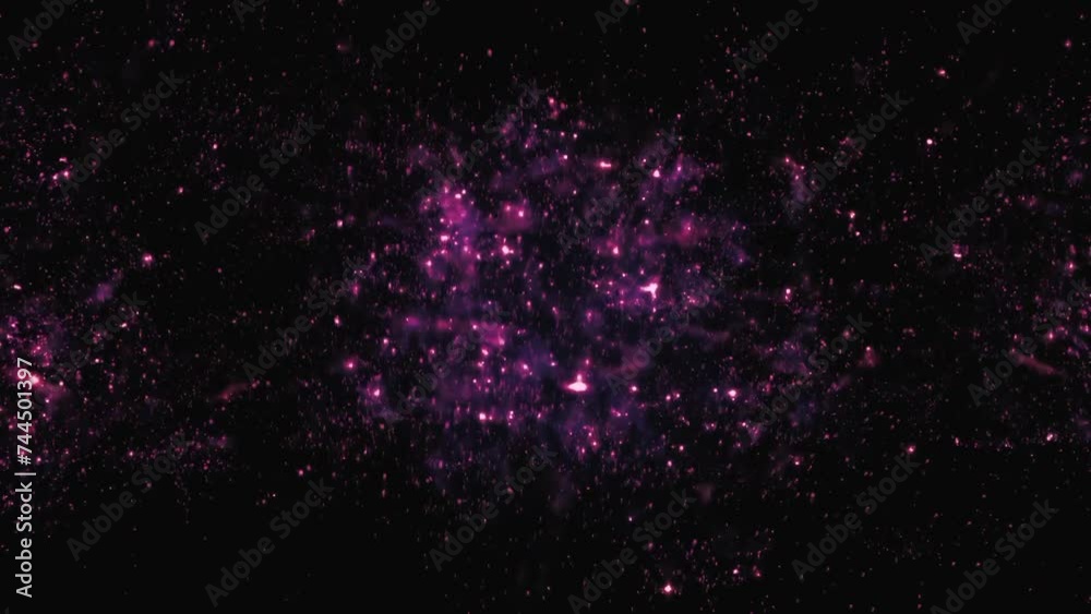 Pink And purple stars galaxy animation background 