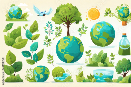 Earth Day. International Mother Earth Day. Environmental problems and environmental protection. Caring for Nature.