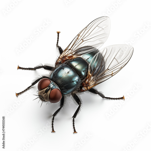 Fly insect on white background
