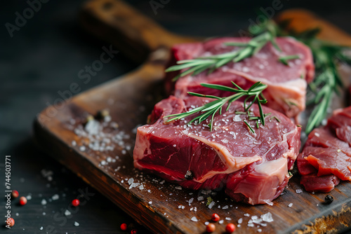 Grilled steaks on a cutting board