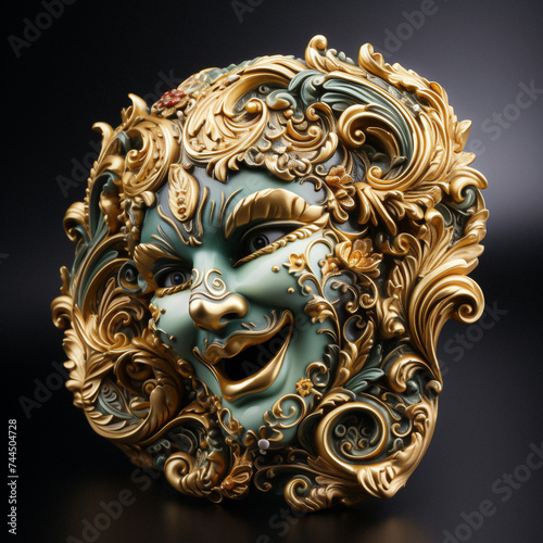 colorful venetian carnival mask