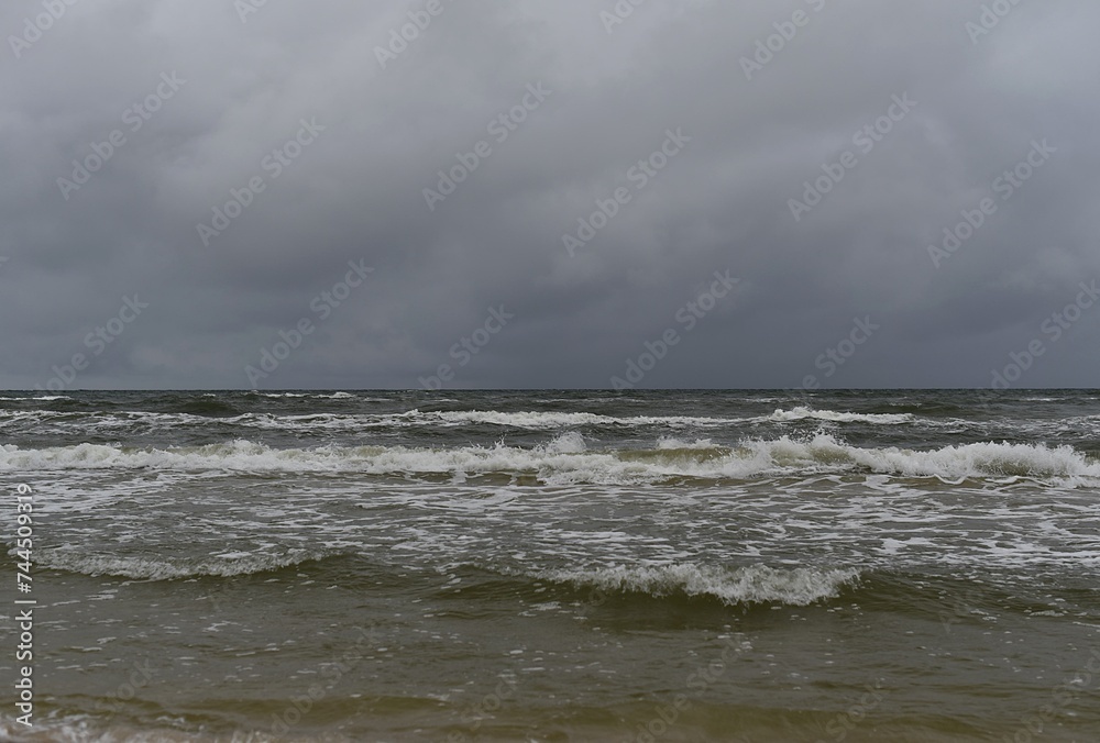 the sky over the sea after a storm. Baltic sea Poland the sky over the sea after a storm. Baltic sea Poland