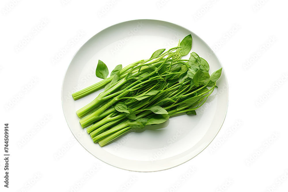 celery in plate isolated on PNG Background. Generative Ai. celery in plate isolated on PNG Background. Generative Ai.