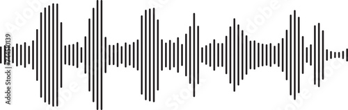Sound waves collection. High frequency radio wave. Music equalizer. Interference voice recording. Sound wave set. Sound waves, Equalizer, Audio waves, Radio signal. Podcast Equalizer template. Vector 