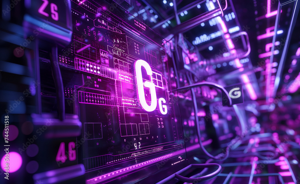5G Illumination: Unveiling Next-Gen Wireless Technology. Next-Gen Wireless Technology on High-Tech Server Canvas. 5G Illumination: Unveiling Next-Gen Wireless Technology. Next-Gen Wireless Technology on High-Tech Server Canvas.