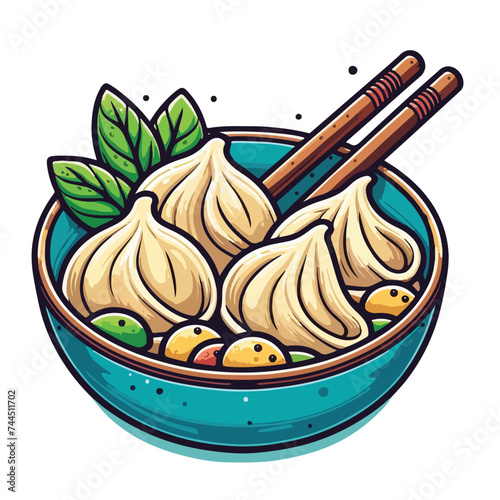 dumplings Vector illustration.