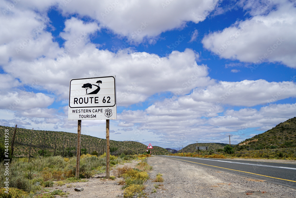 Route 62 sign near Ladismith, South Africa Route 62 sign near Ladismith, South Africa