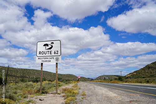 Route 62 sign near Ladismith, South Africa