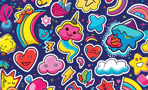 Retro Vibe: Groovy Cartoon Stickers