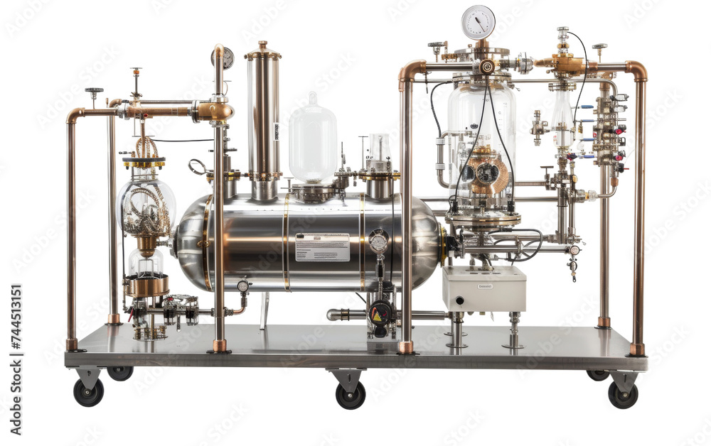 Reflux Condenser Setup in the Laboratory On Transparent Background