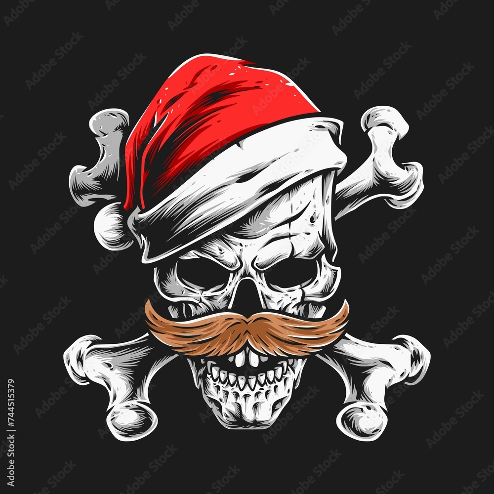 Skull Santa With Crossing Bones