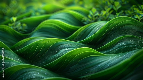abstract green natural background. Abstract green leaves or grass. Nature, ecology photo