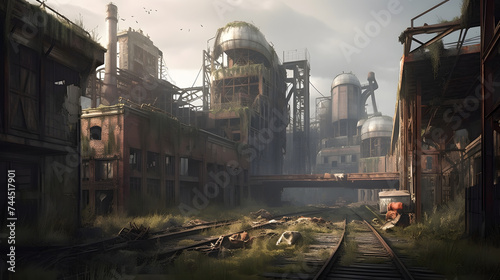  an unused abandoned industrial city © Oleksandr