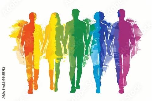 LGBTQ Pride elygender. Rainbow protection colorful handcrafted diversity Flag. Gradient motley colored regular LGBT rights parade festival lgbtq  thoroughfare diverse gender illustration