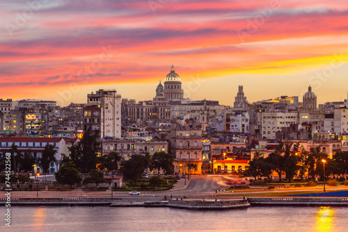 skyline of Havana, or Habana, the capital and largest city of Cuba © Richie Chan