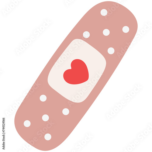 Adhesive medical plaster strip bandage isolated on white background.